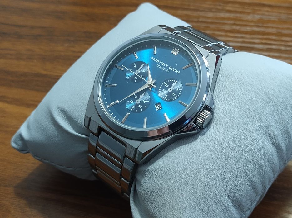 Zegarek Geoffrey Benne Jasnoniebieski Diamond