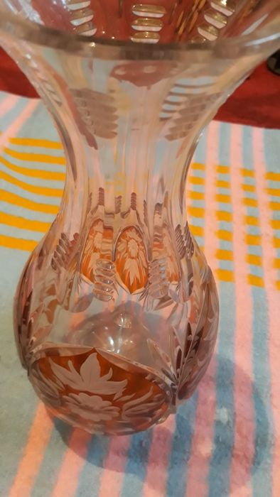Wazon kryształowy z PRL