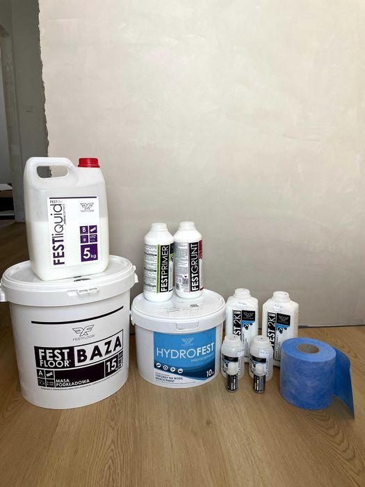 Zestaw Mikrocement Festfloor HYDROFEST do łazienki 10m2 - na ściany