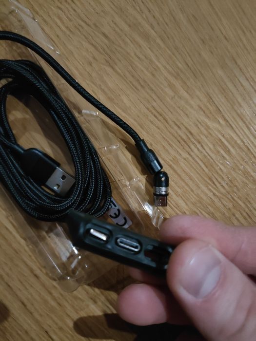 Kabel magnetyczny 360° USB C, micro USB, lightning
