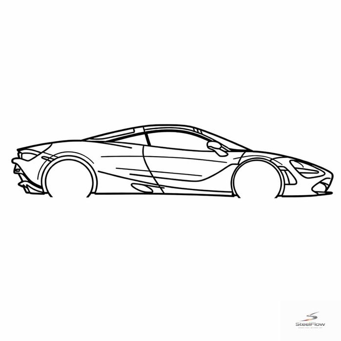 Metalowa dekoracja ścienna McLaren 720S