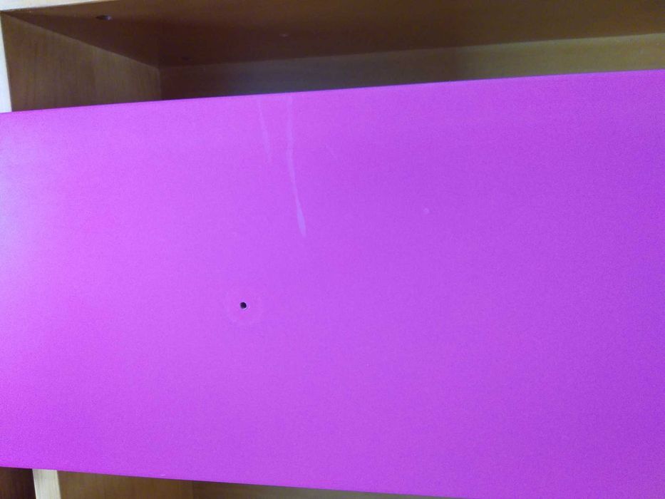 Cama em pinho (com gavetões rosa) para colchão 190x90cm