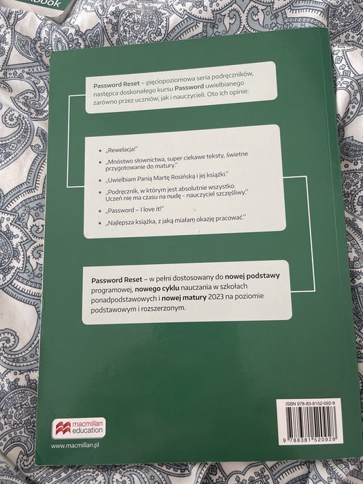 Password Reset B1+, dodatkowo kompendium gramatyczne