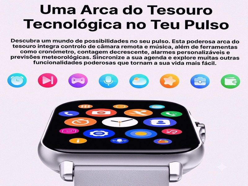 Smartwatch Desportivo para Homem e Mulher — Ecrã 1.83", Design Premium
