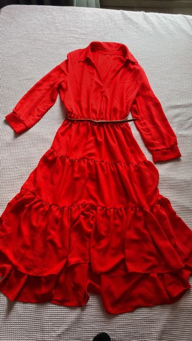 Сукня червона шифон