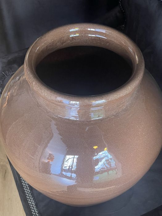 Vaso muito grande ceramica vidrada grosso
