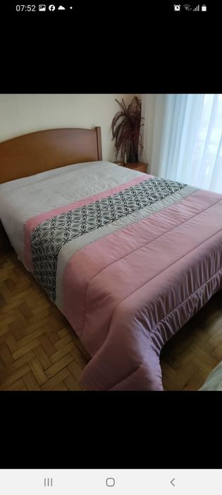 Edredon tecido cama casal