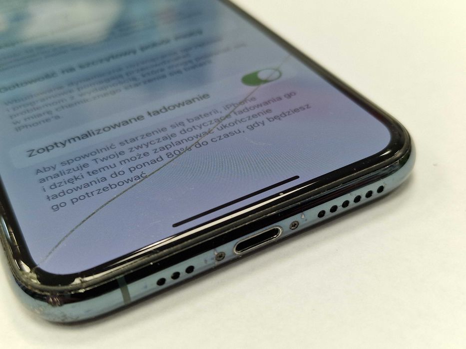 Iphone 11 PRO 256GB/ Green/ 75%/ znacznie uszkodzony/ czytaj