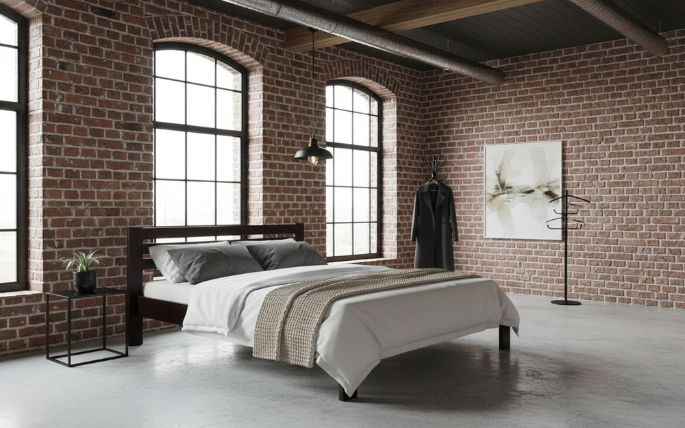 Стильная Кровать "Алекс" 140×200 натуральное дерева (сосна)