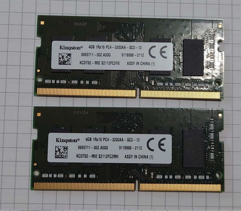 Kingston 8GB KIT (2x4GB) DDR4 3200Mhz PC4-25600 SO-DIMM