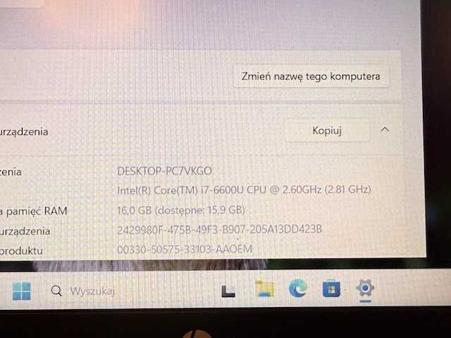 Laptop HP Probook 650 G2, i7, 16GB, SSD 240GB, Windows 11, Gwarancja