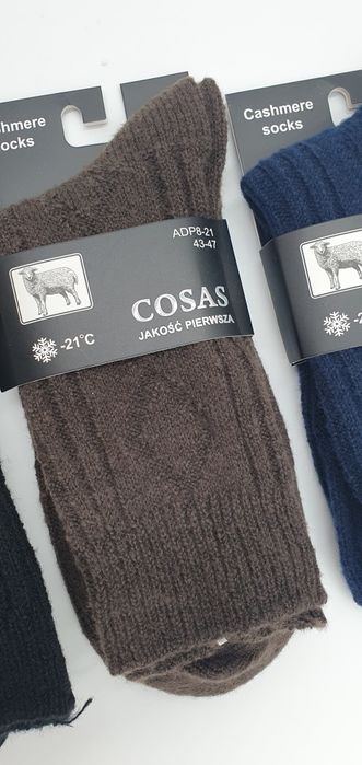 Wełniane skarpetki męskie wełna Angora  thermo 43-47