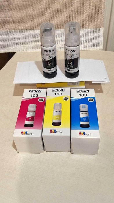 2x tusz EPSON EcoTank 103 65 ml CMYK niebieski czarny