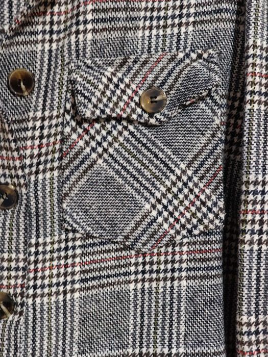 Kurtka koszulowa w kratę "shacket"marki Zeta Otto oversize używana S/M