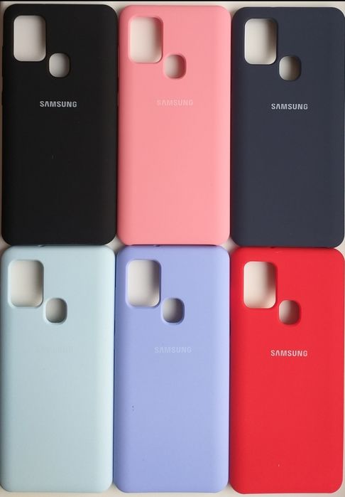 Чехол силиконовый Самсунг A21S. Soft-touhc покрытие с микрофиброй .