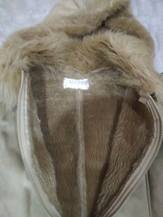 Kożuch damski L z futerkiem