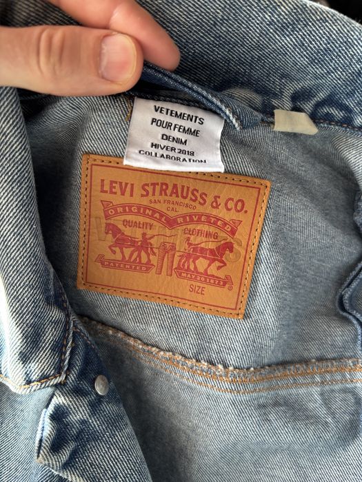 Kurtka jeansowa z limitowanej edycji Vetements  Levi's 2018 L