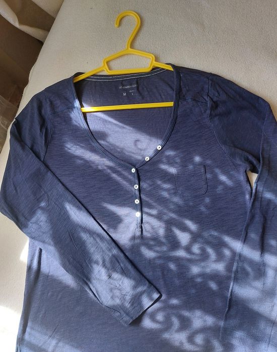 Женская футболка с длинным рукавом лонгслив Синий In Extenso