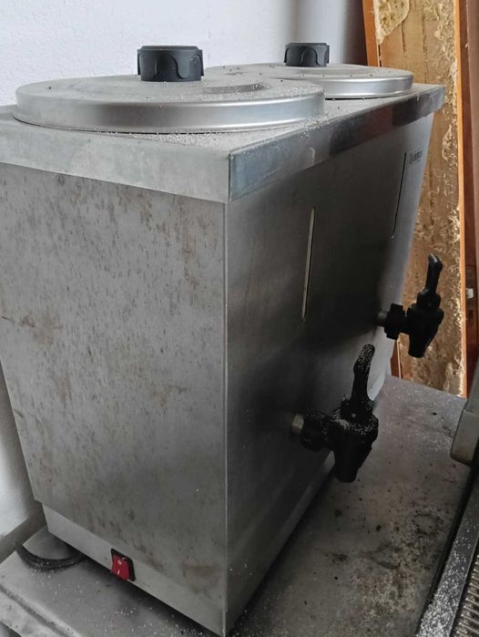 dispensador duplo de bebidas em inox