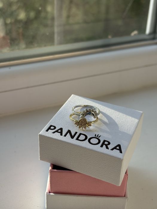Каблучка пандора луна і сонце pandora кольцо