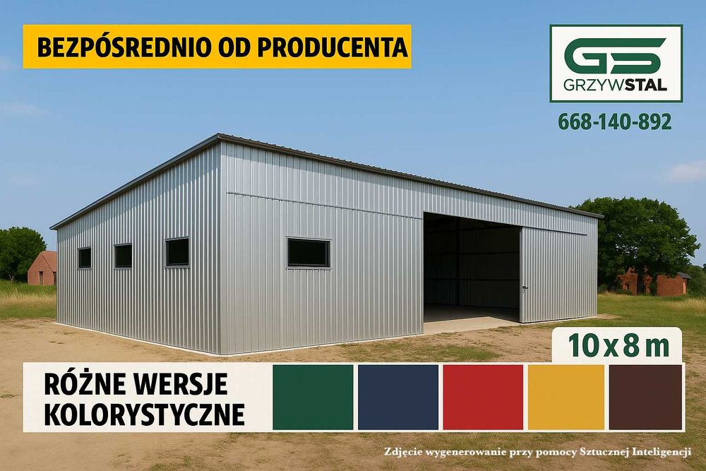 Garaż Jednospadowy |Blaszak ocynkowany|Hala|Wiata|Magazyn – GRZYWSTAL*
