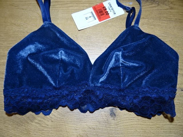 Marks & Spencer biustonosz welurowy nowy XS
