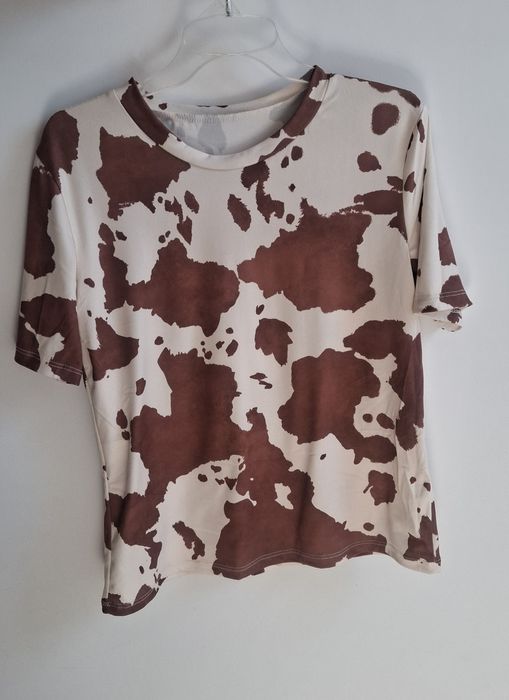 T-shirt koszulka damska krówka w łatki UNI