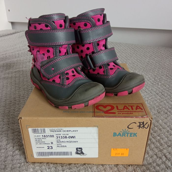 Buty zimowe BARTEK dziewczęce r 23