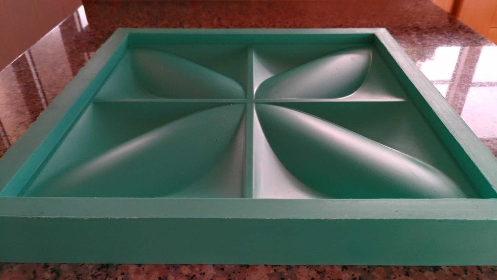 Molde 3d em Silicone Folhas