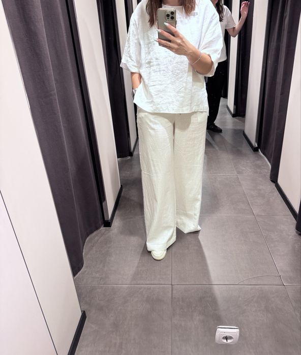 Zara костюм льон л