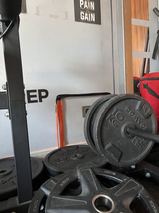 Discos + Barras e Haltere Musculação - 28mm Domyos (Decathlon)