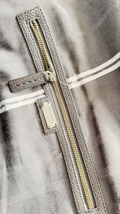 Torba skórzana Hugo Boss czarna duża