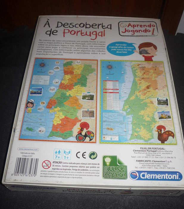 Puzzle/ Jogo Clementoni "Portugal": 1 euro