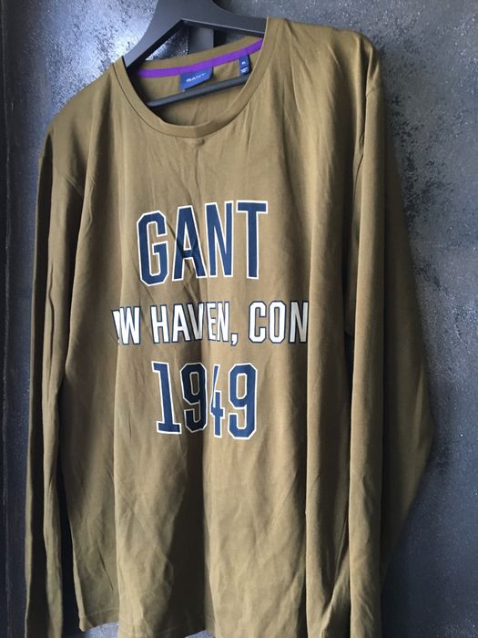 Bluzka Gant kolor khaki