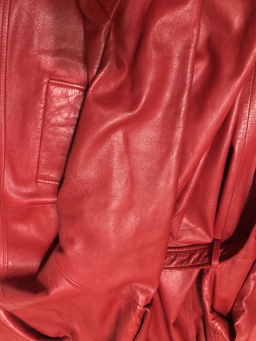 Шкіряний кожаный плащ лайковий оригінал L (46-48)(50)