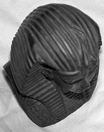 Czarny Kobalt Kolekcjonerska Figurka Egipski Faraon Popiersie Ceramika