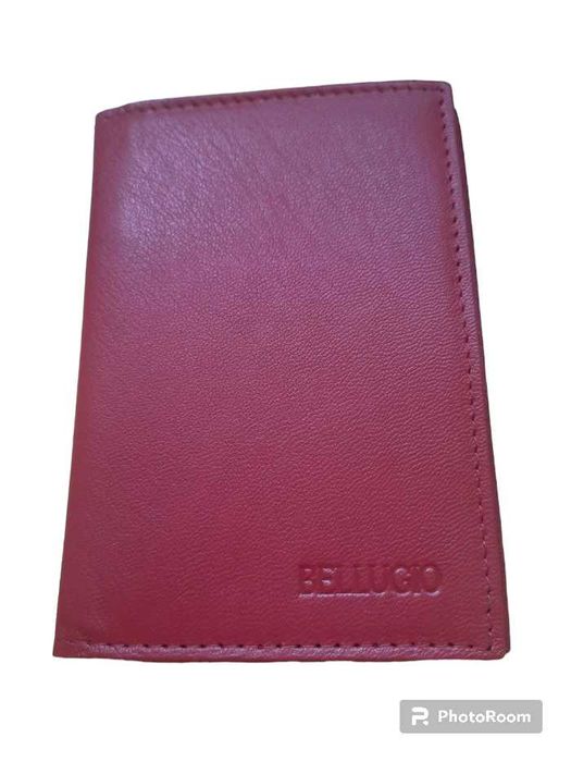 Etui na karty, skórzane! Piękne czerwone