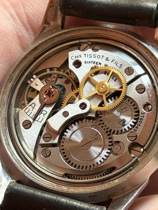Tissot Visodate 15jewels, 35/44mm, w stali, lata 50te, sprawny