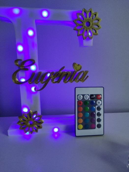 Candeeiro  personalizado c/ LED's RGB