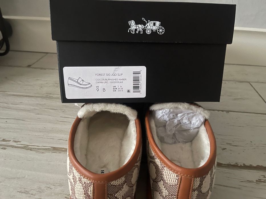 COACH original. Теплые лоферы на меху р 39-39,5