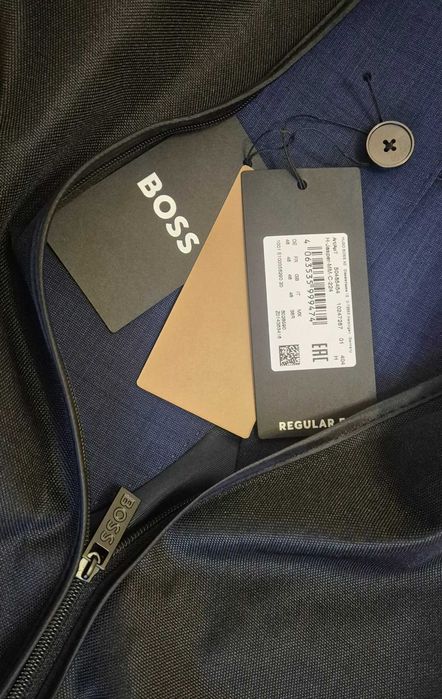 BOSS Męska marynarka regular fit  H-Jasper-MM-C-224 granatowa