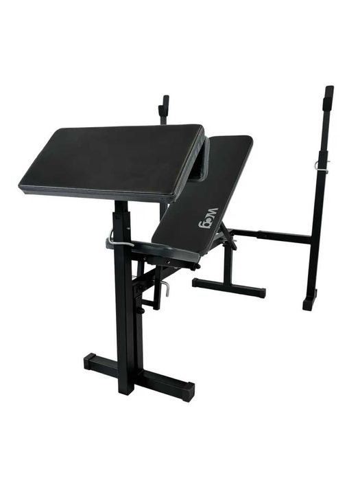 Регульована лавка для жиму + стійки + скотта WCG-003