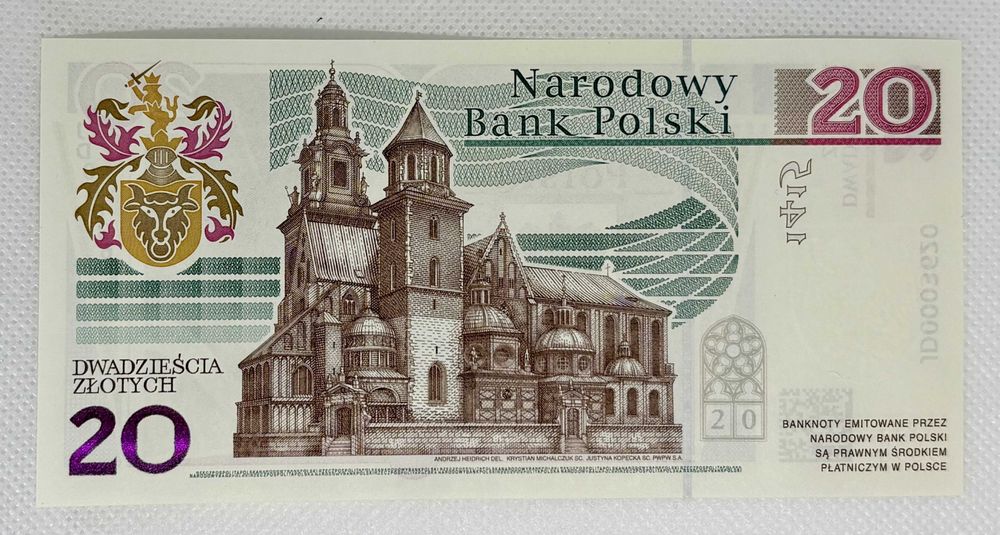 Unikat! Banknot 20 zł Jan Długosz 2015-Niski nakład, Stan UNC, Okazja