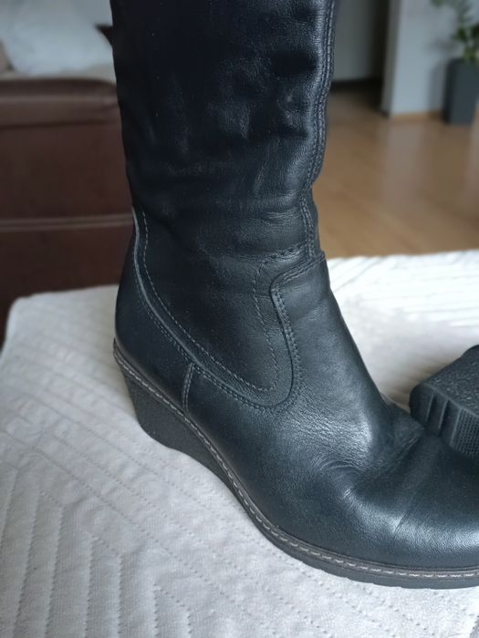 Kozaki ze skóry naturalnej