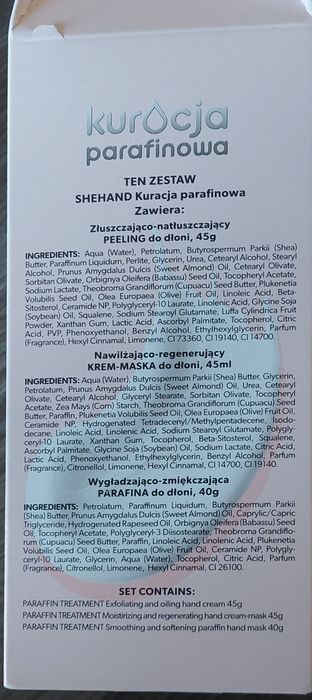 Shehand, zestaw kuracja parafinowa dla dłoni
