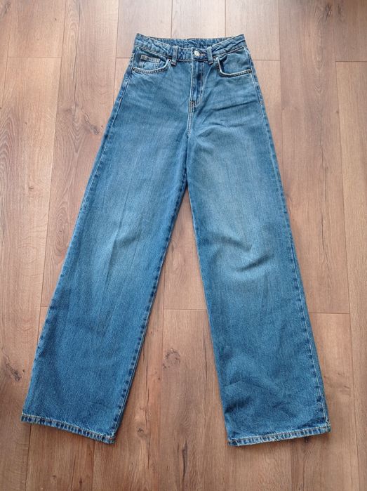 Jeansy damskie ZARA niebieskie spodnie jeansowe r. XS