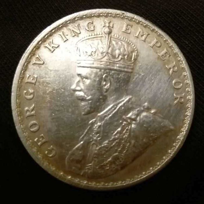 Серебряная Монета 1919 г Британская Индия Георг V Серебро Антиквариат