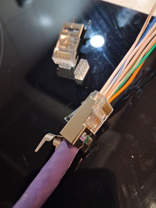 Ficha RJ45 Cat6 23 AWG Pass Through