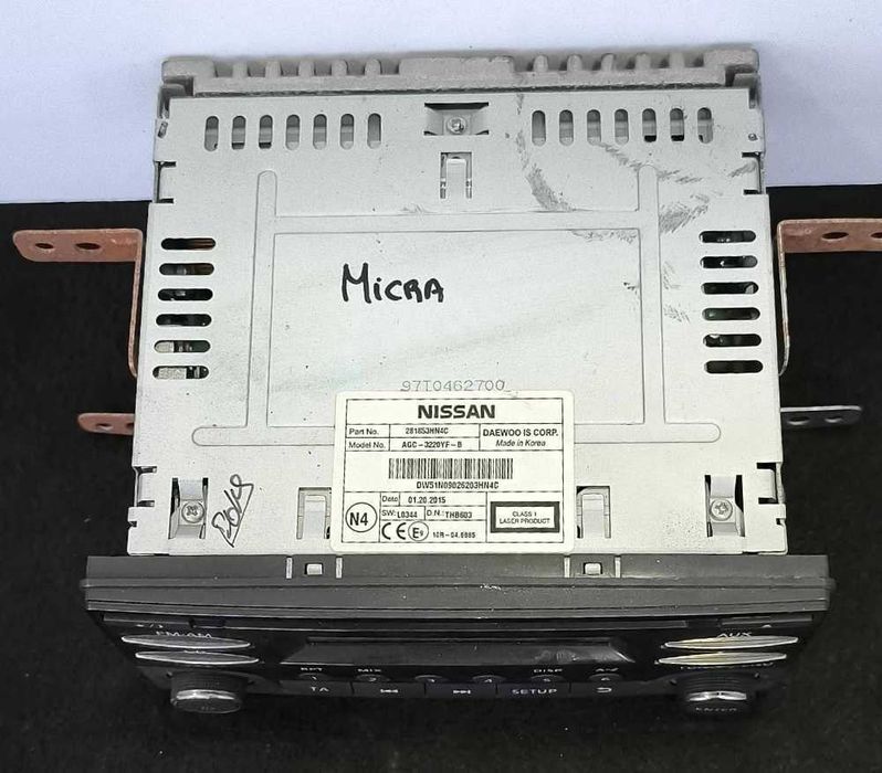 Rádio / Auto Rádio AGC-3220YF-B - NISSAN MICRA IV