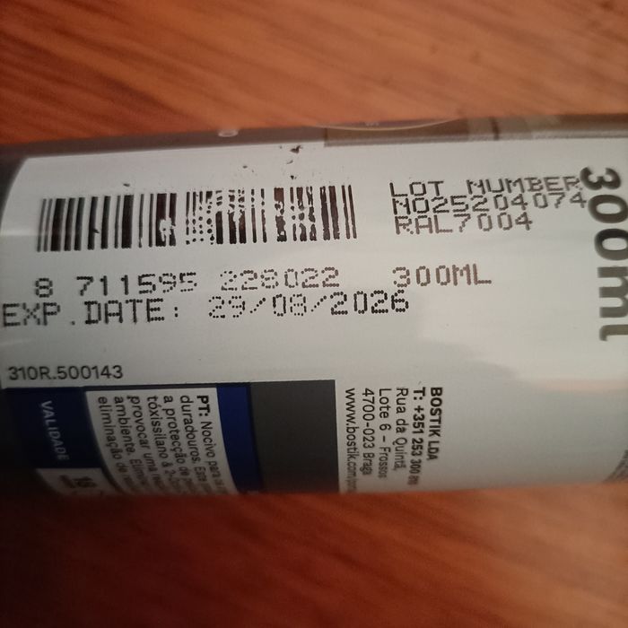 Silicone Neutro Bostik S350 300 ml - NOVO!